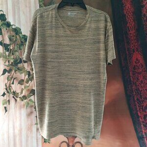 VGUC: LuLaRoe Sz Medium Brown & Tan Heathered Space-Dye "Simply Comfortable" Tee